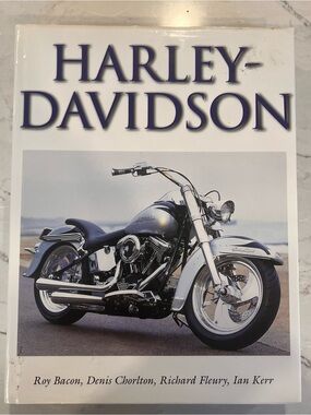 Harley-Davidson White and Blue Chrome Motorcycle Coffee Table Book 509 pgs